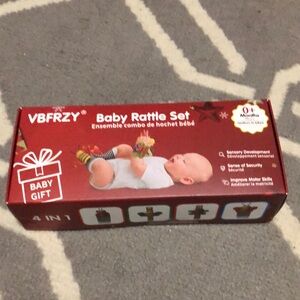 VBFRZY Baby Wrist Rattle and Foot Finder Sock Set - Newborn 0+ Months